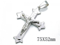 HY Stainless Steel 316L Cross Pendant-HYC08P0077H00