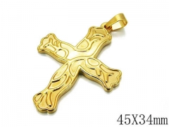 HY Stainless Steel 316L Cross Pendant-HYC70P0417LE
