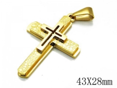 HY Stainless Steel 316L Cross Pendant-HYC09P0496HHF