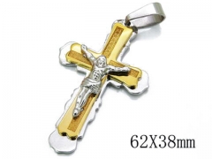 HY Stainless Steel 316L Cross Pendant-HYC08P0078H30