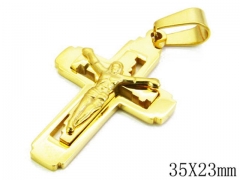 HY Stainless Steel 316L Cross Pendant-HYC09P0156HZZ