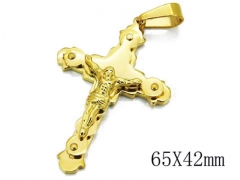 HY Stainless Steel 316L Cross Pendant-HYC08P0072H00