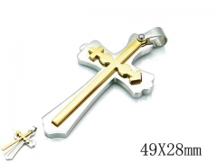 HY Stainless Steel 316L Cross Pendant-HYC79P0339OV