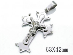 HY Stainless Steel 316L Cross Pendant-HYC08P0079H00