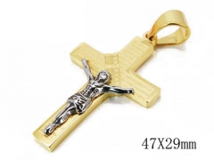 HY Stainless Steel 316L Cross Pendant-HYC09P0617H30