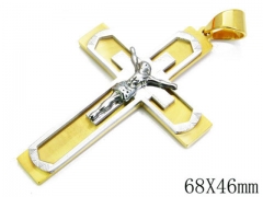 HY Stainless Steel 316L Cross Pendant-HYC09P0149HLZ