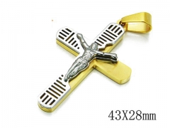 HY Stainless Steel 316L Cross Pendant-HYC09P0446HAA