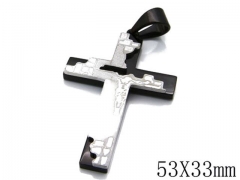 HY Stainless Steel 316L Cross Pendant-HYC09P0668H60