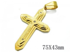 HY Stainless Steel 316L Cross Pendant-HYC08P0082H30