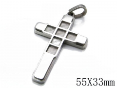 HY Stainless Steel 316L Cross Pendant-HYC09P0678H50