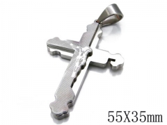 HY Stainless Steel 316L Cross Pendant-HYC09P0666H50