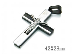 HY Stainless Steel 316L Cross Pendant-HYC09P0459PC
