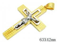 HY Stainless Steel 316L Cross Pendant-HYC09P0140HLZ
