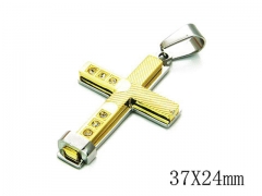 HY Stainless Steel 316L Cross Pendant-HYC09P0573HDD