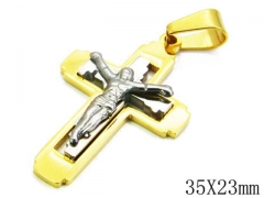 HY Stainless Steel 316L Cross Pendant-HYC09P0155HZZ