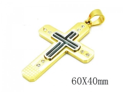 HY Stainless Steel 316L Cross Pendant-HYC09P0589HJF