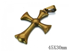 HY Stainless Steel 316L Cross Pendant-HYC70P0445KLY