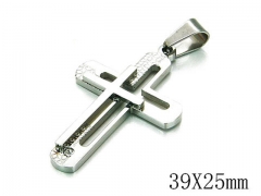 HY Stainless Steel 316L Cross Pendant-HYC09P0558PQ