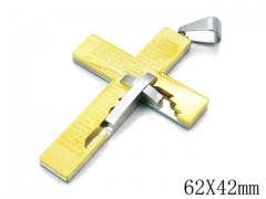 HY Stainless Steel 316L Cross Pendant-HYC09P0115HIZ