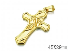 HY Stainless Steel 316L Cross Pendant-HYC70P0415LT