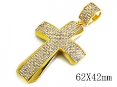 HY Stainless Steel 316L Cross Pendant-HYC15P0004K45
