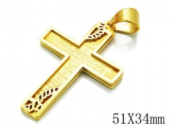 HY Stainless Steel 316L Cross Pendant-HYC09P0487HJS
