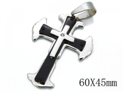 HY Stainless Steel 316L Cross Pendant-HYC08P0069H00