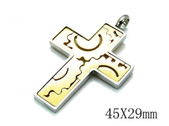 HY Stainless Steel 316L Cross Pendant-HYC59P0441NA