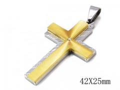 HY Stainless Steel 316L Cross Pendant-HYC09P0611H20