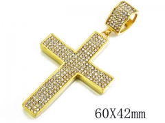 HY Stainless Steel 316L Cross Pendant-HYC15P0010J65