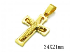 HY Stainless Steel 316L Cross Pendant-HYC09P0437PE
