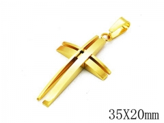 HY Stainless Steel 316L Cross Pendant-HYC70P0389ME