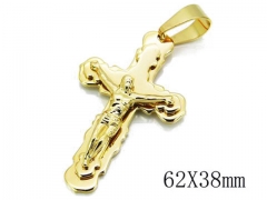 HY Stainless Steel 316L Cross Pendant-HYC08P0070H00