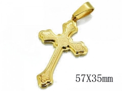 HY Stainless Steel 316L Cross Pendant-HYC08P0087O0