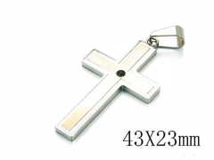 HY Stainless Steel 316L Cross Pendant-HYC59P0343NE