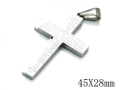 HY Stainless Steel 316L Cross Pendant-HYC09P0506PQ