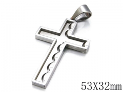 HY Stainless Steel 316L Cross Pendant-HYC09P0663H50