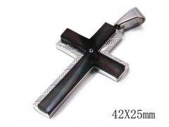 HY Stainless Steel 316L Cross Pendant-HYC09P0634H20