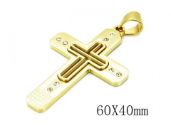 HY Stainless Steel 316L Cross Pendant-HYC09P0588HJG