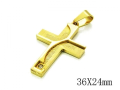 HY Stainless Steel 316L Cross Pendant-HYC09P0567HQQ