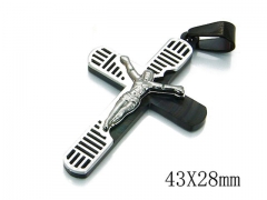 HY Stainless Steel 316L Cross Pendant-HYC09P0447HBB