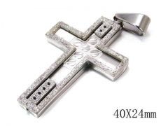 HY Stainless Steel 316L Cross Pendant-HYC09P0630H20