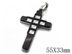 HY Stainless Steel 316L Cross Pendant-HYC09P0677H60
