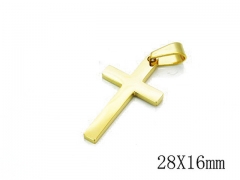 HY Stainless Steel 316L Cross Pendant-HYC59P0246KD