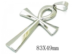 HY Stainless Steel 316L Cross Pendant-HYC08P0636PW
