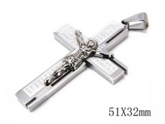 HY Stainless Steel 316L Cross Pendant-HYC09P0632H20