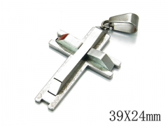 HY Stainless Steel 316L Cross Pendant-HYC09P0503PW