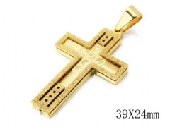 HY Stainless Steel 316L Cross Pendant-HYC09P0628H30