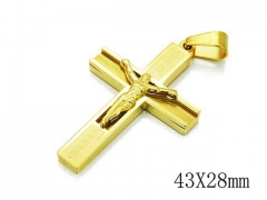 HY Stainless Steel 316L Cross Pendant-HYC09P0457PS