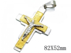 HY Stainless Steel 316L Cross Pendant-HYC08P0074H30